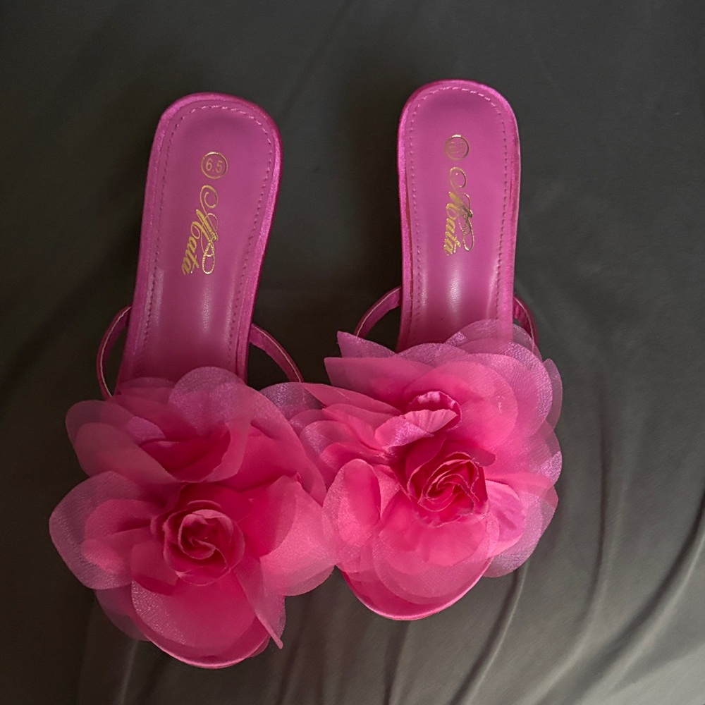 Pleaser Fuchsia Floral Women's Sandals